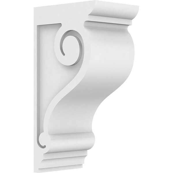 Ekena Millwork Standard Scroll Architectural Grade PVC Corbel, 5"W x 8"D x 16"H CORP05X08X16SCR - main